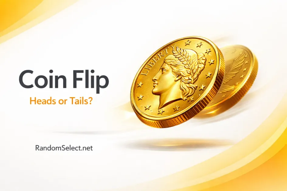 Random Writing Propt Flip a Coin Online — Free 3D Heads or Tails | Random Select